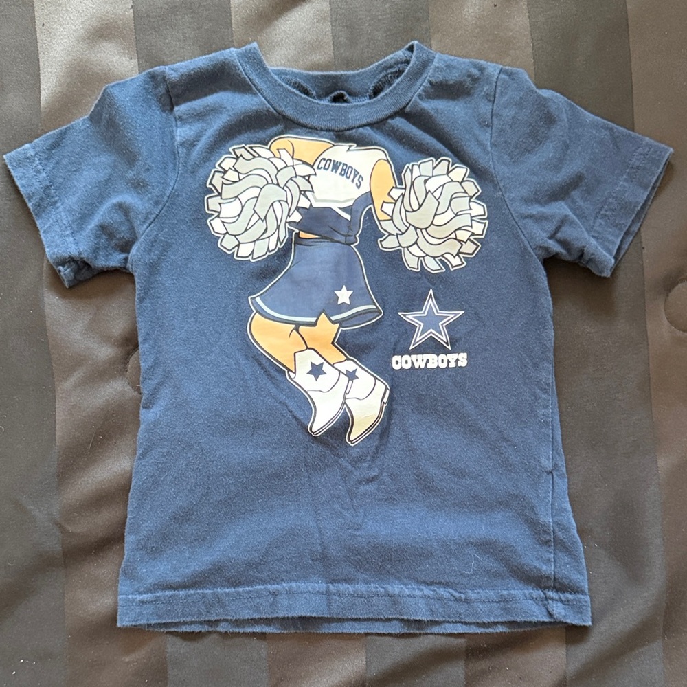NFL Navy Dallas Cowboys Cheerleader Graphic Kids Tee